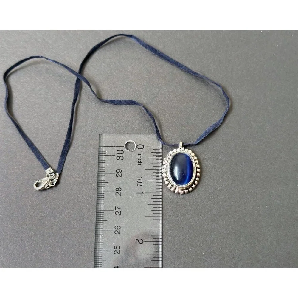 Lot Of 4 - Malachite Picasso Cats Eye Stones Amulet Pendants Necklace - Picture 4 of 9
